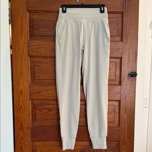Athleta Cream Jogger Pants